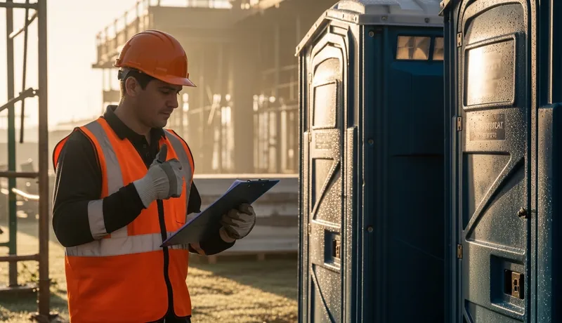 Construction portable toilet rental in Conroe, TX